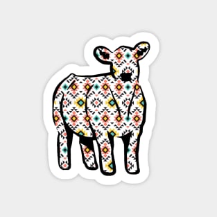 Aztec Cow Silhouette  - NOT FOR RESALE WITHOUT PERMISSION Sticker